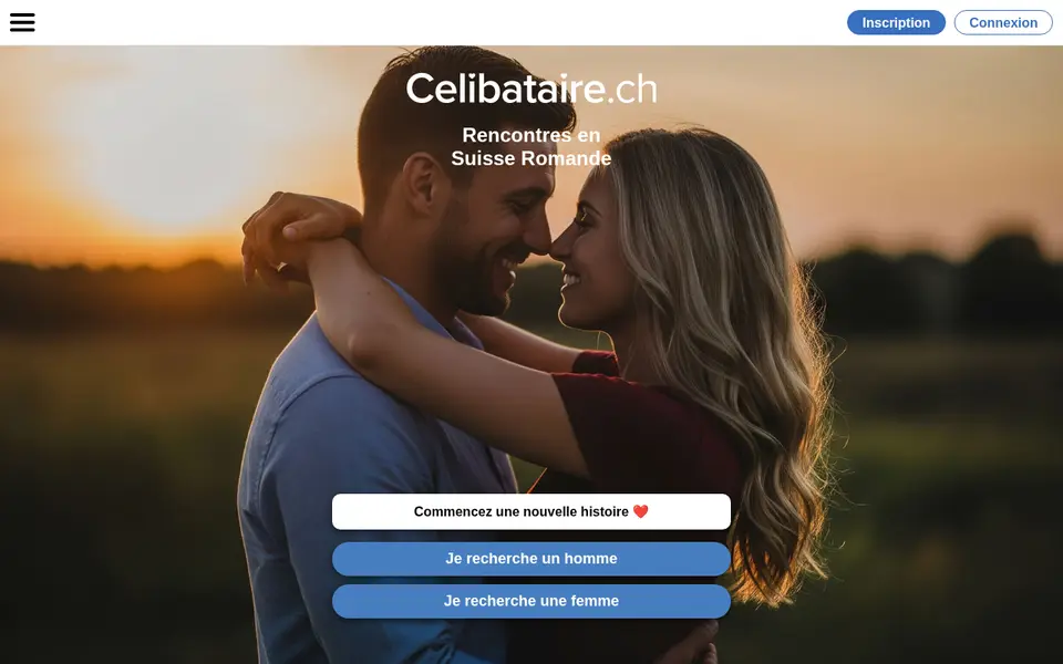 Avis Celibataire.ch: page d’accueil «Rencontres en Suisse romande»